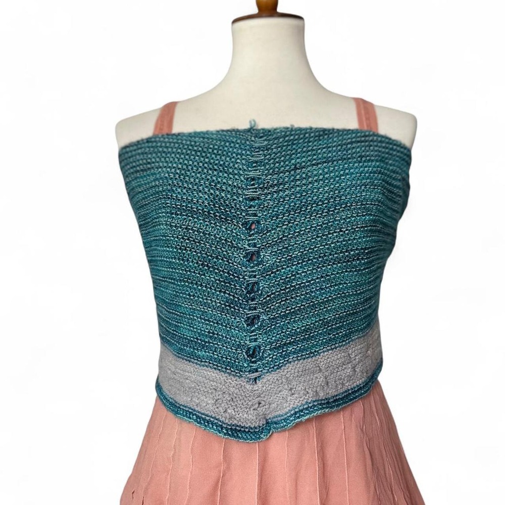 Handknit scarf/top/bandana